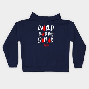 WORLD BLOOD DAY DONOR Kids Hoodie